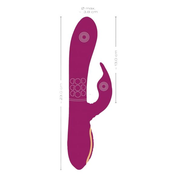Javida - 3i1 perlevibrator med rotation - silikone - lilla