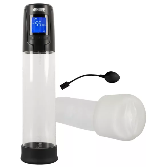 Mister Boner - automatisk penispumpe med opladning - sort/transparent