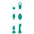 Couples Choice - parvibrator med fjernbetjening - 4i1 - turkis