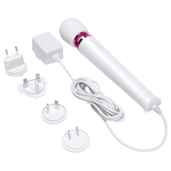 Le Wand Petite Plug-In - wand vibrator - opladelig - hvid