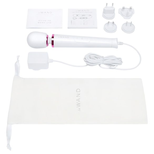 Le Wand Petite Plug-In - wand vibrator - opladelig - hvid