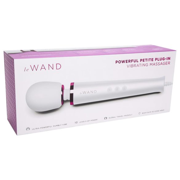 Le Wand Petite Plug-In - wand vibrator - opladelig - hvid