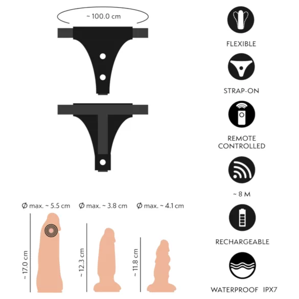 You2Toys - strap-on dildo sæt - natur