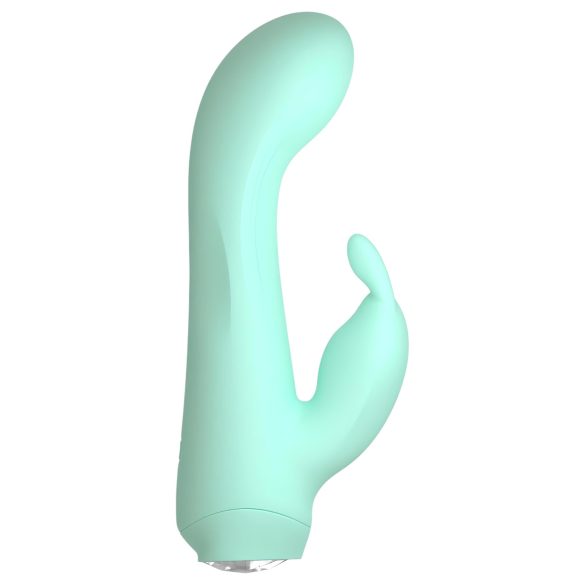 Cuties Mini 4 - genopladelig, vandtæt kaninvibrator (grøn)
