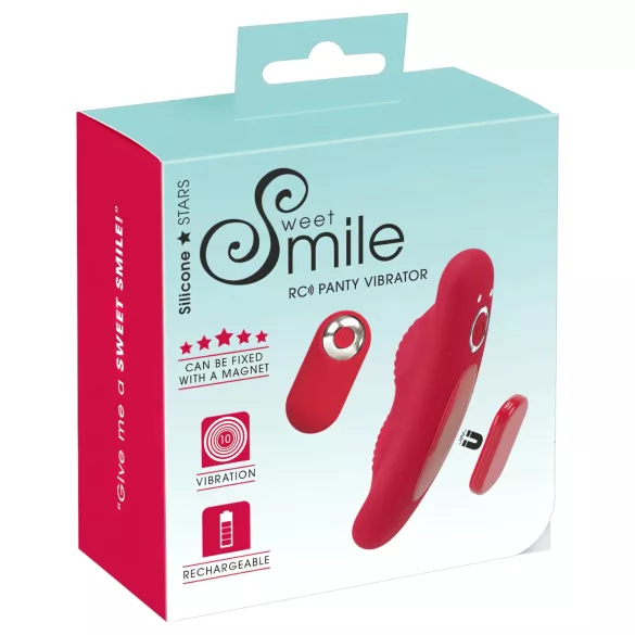Smile - trådløs vibrator til trusser - genopladelig - rød