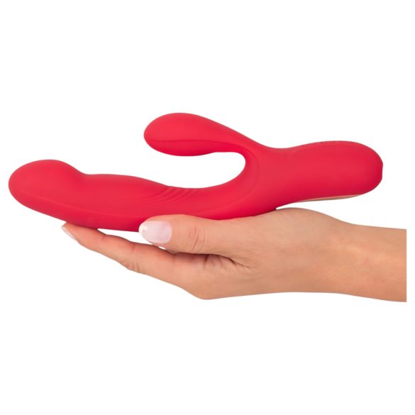 Smile Thumping Rabbit - rabbit vibrator med 3 motorer - genopladelig - rød