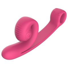 Snail Vibe Curve - klitorisvibrator og dildo - 2i1 - pink