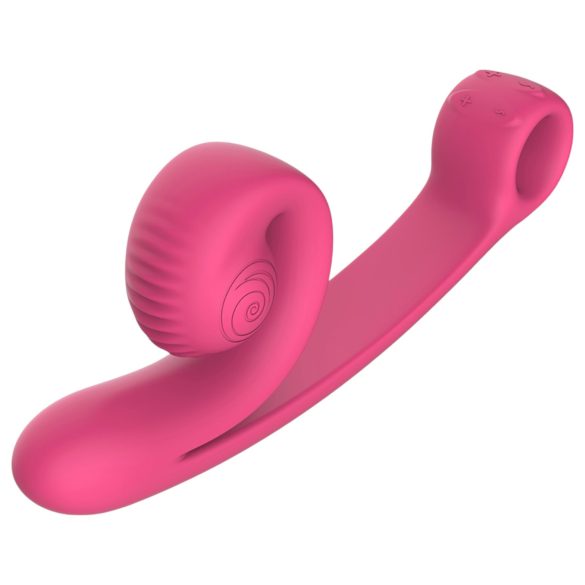 Snail Vibe Curve - klitorisvibrator og dildo - 2i1 - pink