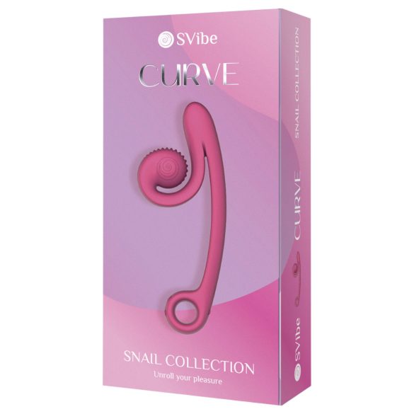 Snail Vibe Curve - klitorisvibrator og dildo - 2i1 - pink