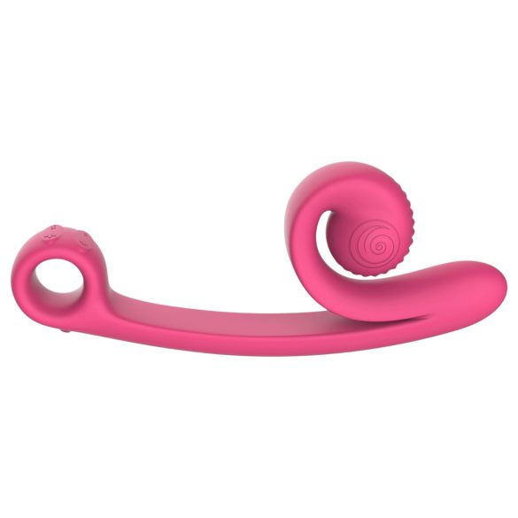 Snail Vibe Curve - klitorisvibrator og dildo - 2i1 - pink
