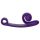 Snail Vibe Curve - klitorisvibrator og vibrator - 2i1 - lilla