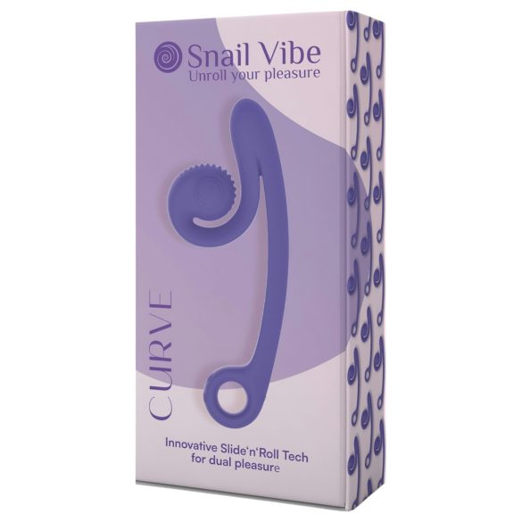 Snail Vibe Curve - klitorisvibrator og vibrator - 2i1 - lilla