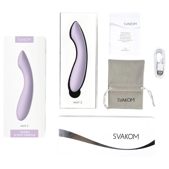 Svakom Amy 2 - G-punkt vibrator - genopladelig, vandtæt - lilla