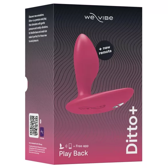 We-Vibe Ditto+ - App-styret analvibrator (pink)