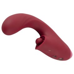 Javida - 3i1 vibrator med tunge - rød