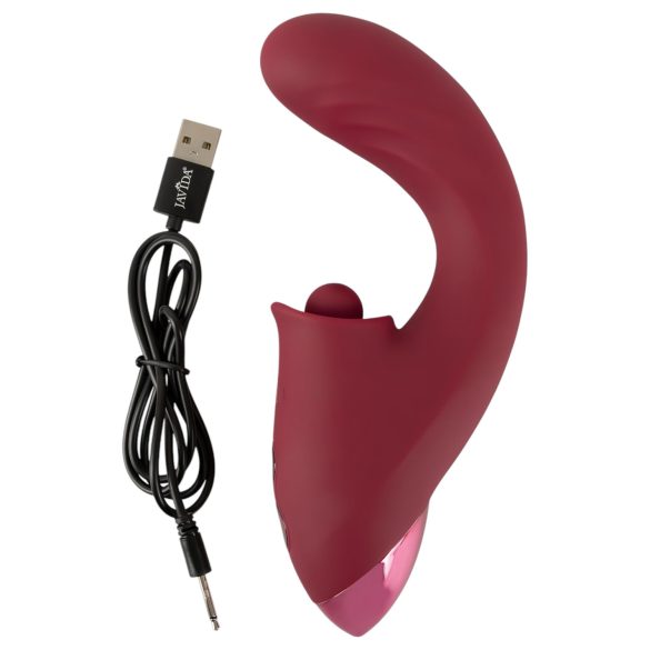 Javida - 3i1 vibrator med tunge - rød