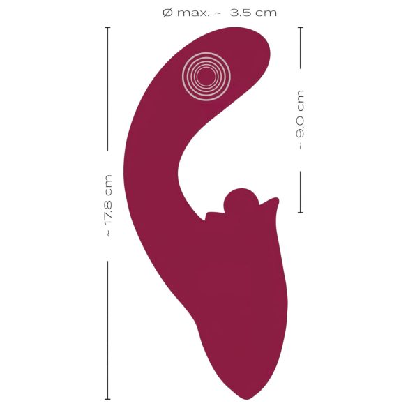 Javida - 3i1 vibrator med tunge - rød