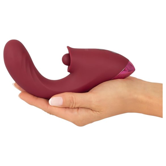 Javida - 3i1 vibrator med tunge - rød