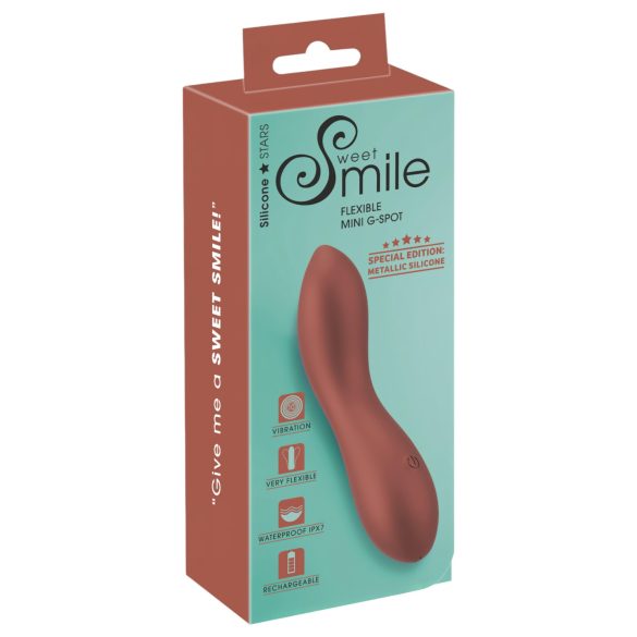 Smile - mini G-punkt vibrator - fleksibel - bronze