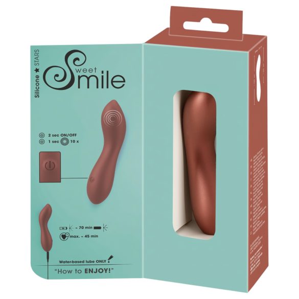 Smile - mini G-punkt vibrator - fleksibel - bronze