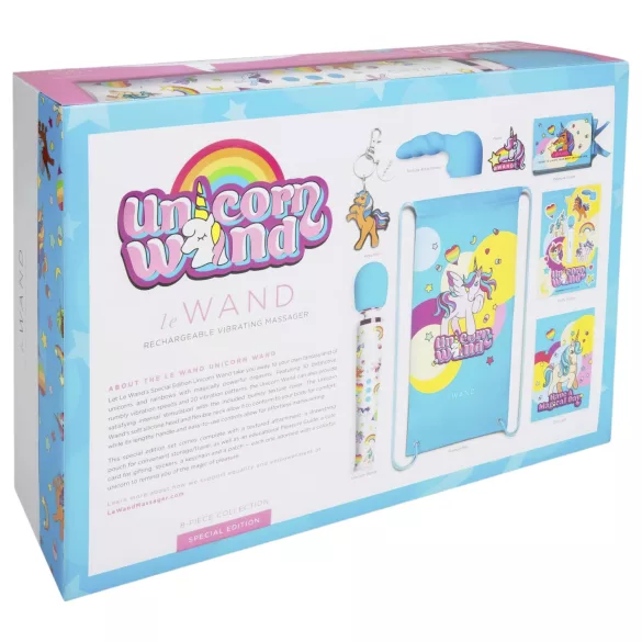 le Wand Unicorn - massage vibrator sæt - regnbue