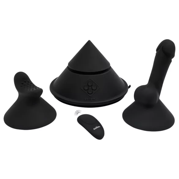 The Cowgirl Cone - app-styret premium sexmaskine - med 2 udskiftelige vedhæftninger, 20 vibrationsindstillinger (sort)