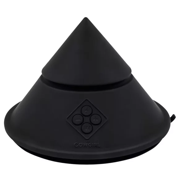 The Cowgirl Cone - app-styret premium sexmaskine - med 2 udskiftelige vedhæftninger, 20 vibrationsindstillinger (sort)