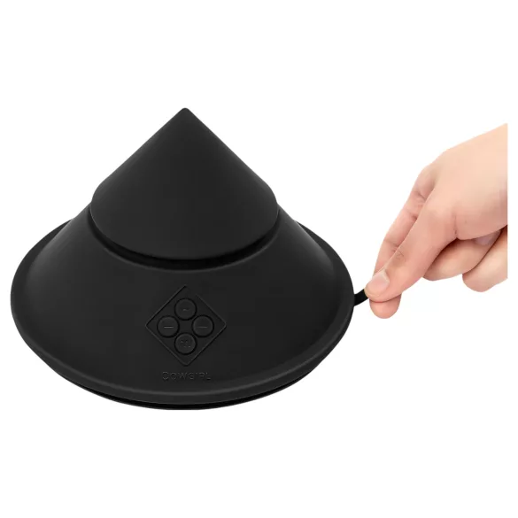 The Cowgirl Cone - app-styret premium sexmaskine - med 2 udskiftelige vedhæftninger, 20 vibrationsindstillinger (sort)