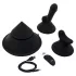 The Cowgirl Cone - app-styret premium sexmaskine - med 2 udskiftelige vedhæftninger, 20 vibrationsindstillinger (sort)