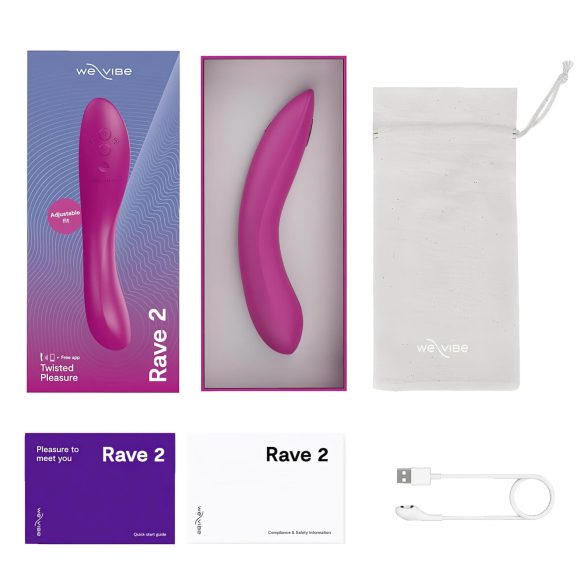 We-Vibe Rave 2 - G-punktsvibrator med app - genopladelig - pink