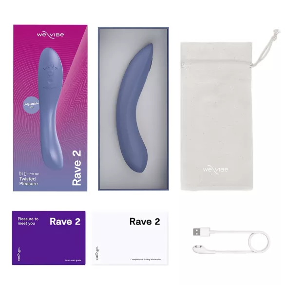 We-Vibe Rave 2 - G-punktsvibrator - genopladelig - blå