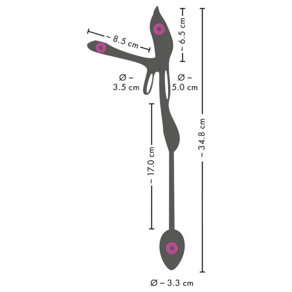 Couples Choice - multifunktions vibrerende penisring (sort)