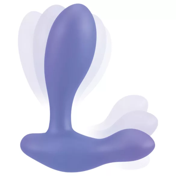 Smile - analplug med vibration - silikone blå