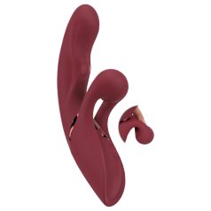   Javida - rabbit vibrator med klitorisarm - genopladelig - rød