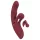 Javida - rabbit vibrator med klitorisarm - genopladelig - rød