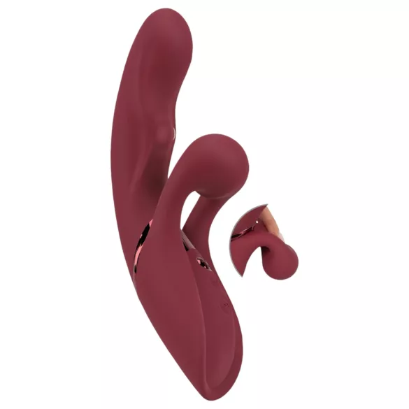 Javida - rabbit vibrator med klitorisarm - genopladelig - rød