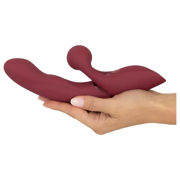 Javida - rabbit vibrator med klitorisarm - genopladelig - rød
