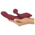 Javida - rabbit vibrator med klitorisarm - genopladelig - rød