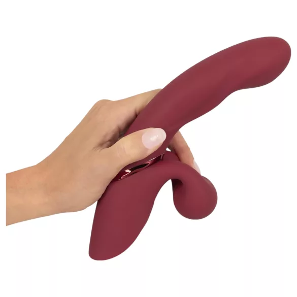 Javida - rabbit vibrator med klitorisarm - genopladelig - rød
