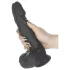 Naked Addiction - realistisk roterende og stødende vibrator - sort