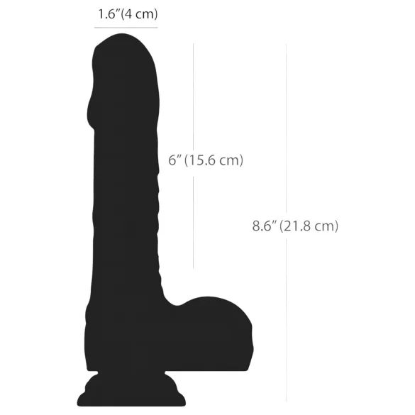 Naked Addiction - realistisk roterende og stødende vibrator - sort