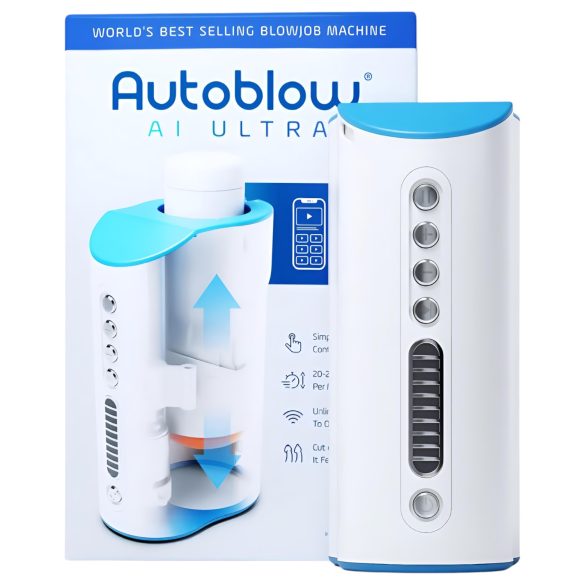 Autoblow A.I. Ultra - netdrevet super mund masturbator (hvid)