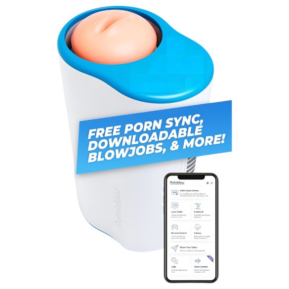 Autoblow A.I. Ultra - netdrevet super mund masturbator (hvid)