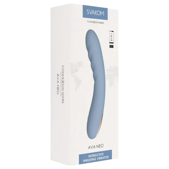 Svakom Ava Neo - smart stød-vibrator (blå)