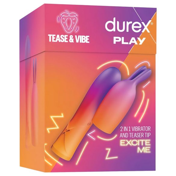 Durex Tease & Vibe - vibrator med klitorisstimulator - pink