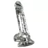 Crystal - Vibrator med sugekop (gennemsigtig)