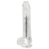Crystal - Vibrator med sugekop (gennemsigtig)