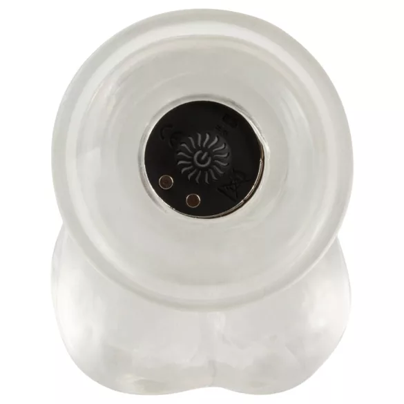 Crystal - Vibrator med sugekop (gennemsigtig)