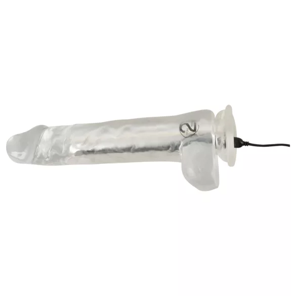 Crystal - Vibrator med sugekop (gennemsigtig)