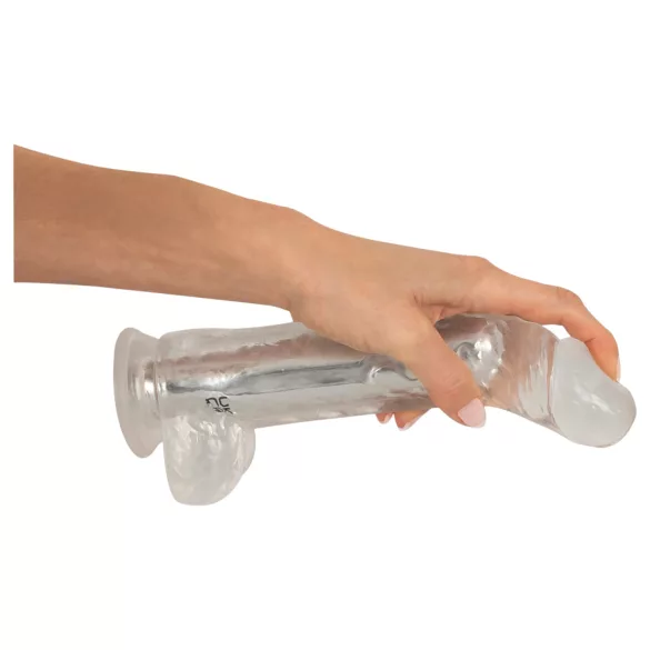 Crystal - Vibrator med sugekop (gennemsigtig)